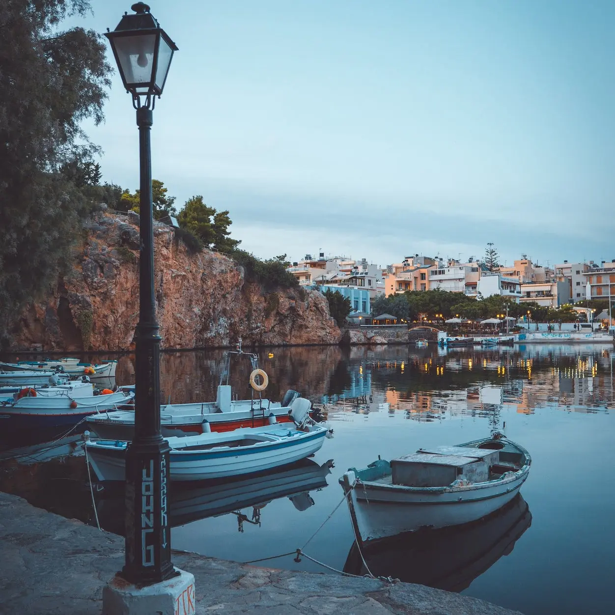 Voulismeni Lake, at the heart of Agios Nikolaos, Crete
